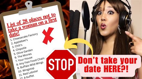 List of places not to take a woman on a first date is going viral